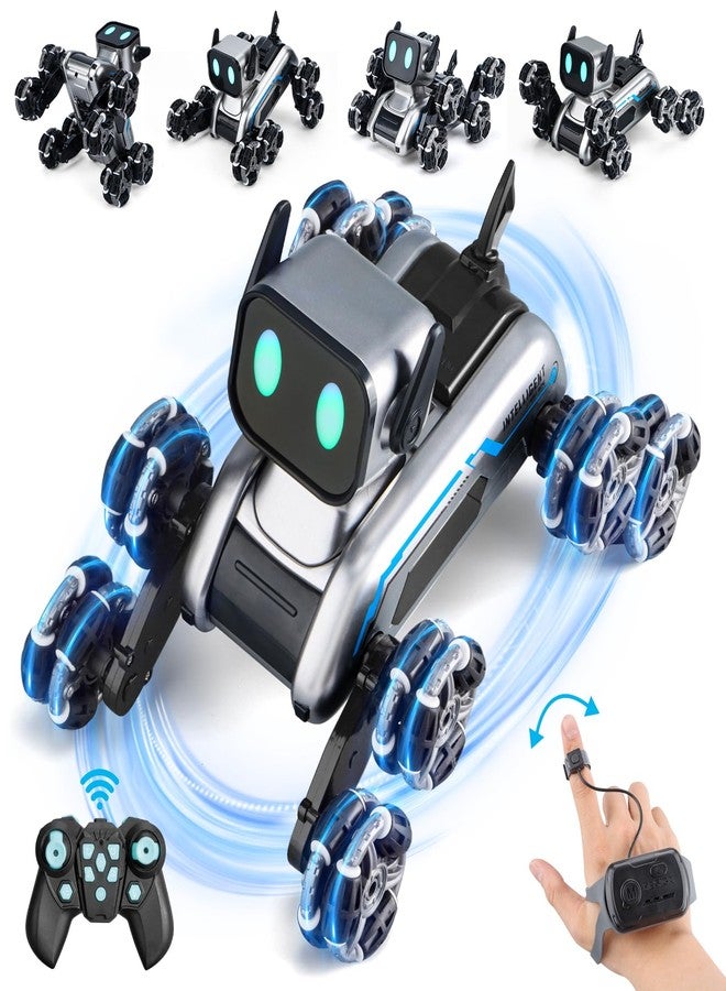 Rasout Robot Dog Toys RC Stunt Car for Kids Adults, 8WD Gesture Sensor Remote Control Cars with Light, Music, 2.4Ghz Remote Control Robot, Christmas Birthday Toy for 6 7 8 9 10 11 12 13 Boys Girls Kid - Image 1